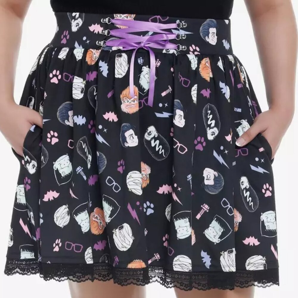 Universal Monsters Chibi Lace-Up Skirt Plus Size